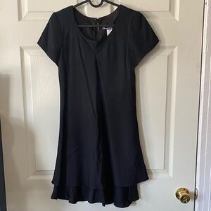 Vintage Hamton Dress Company Women’s Size 4 Petite Black Layered Hem Midi Dress